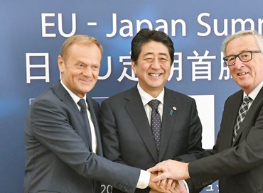 Ue-Giappone, firmato accordo di libero scambio