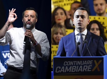 Salvini e Di Maio in campagna elettorale anti-Ue