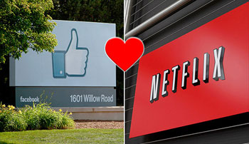 Usa, alleanza tra Facebook e Netflix 