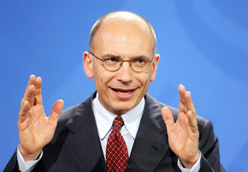 Letta: «Piano lavoro la prossima settimana»