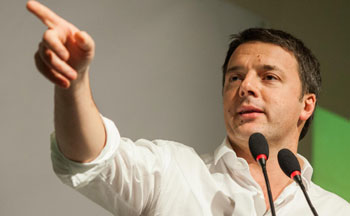 Campagna elettorale Renzi a Palazzo Chigi