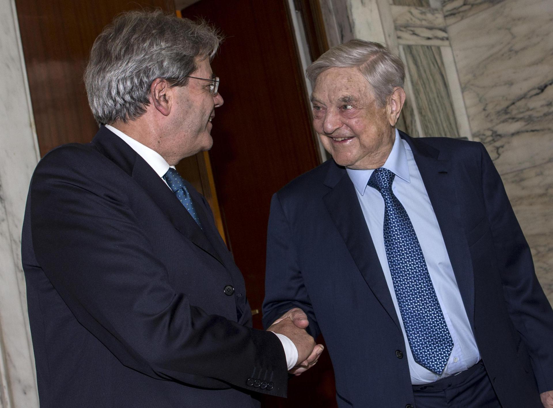 Soros da Gentiloni, prima del fallimento