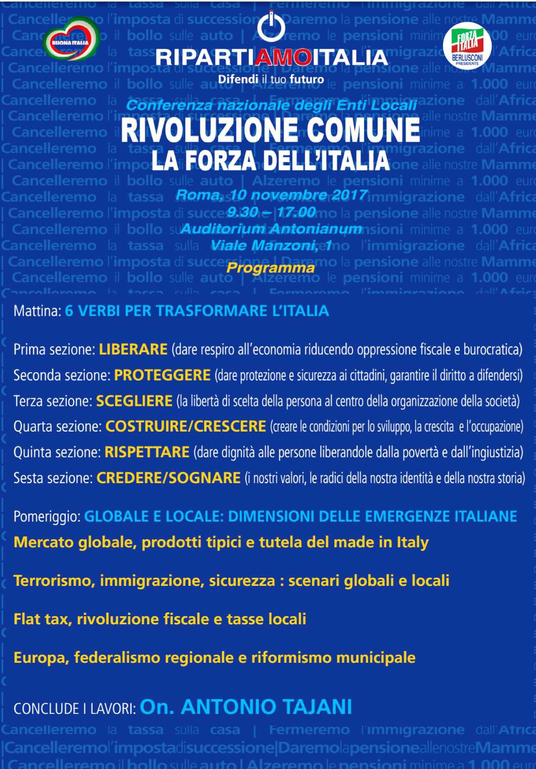 Rivoluzione Comune, la conferenza di FI