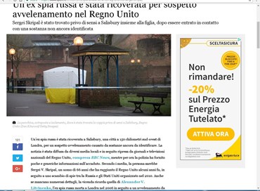 Sull’avvelenamento della spia russa l’ombra del polonio
