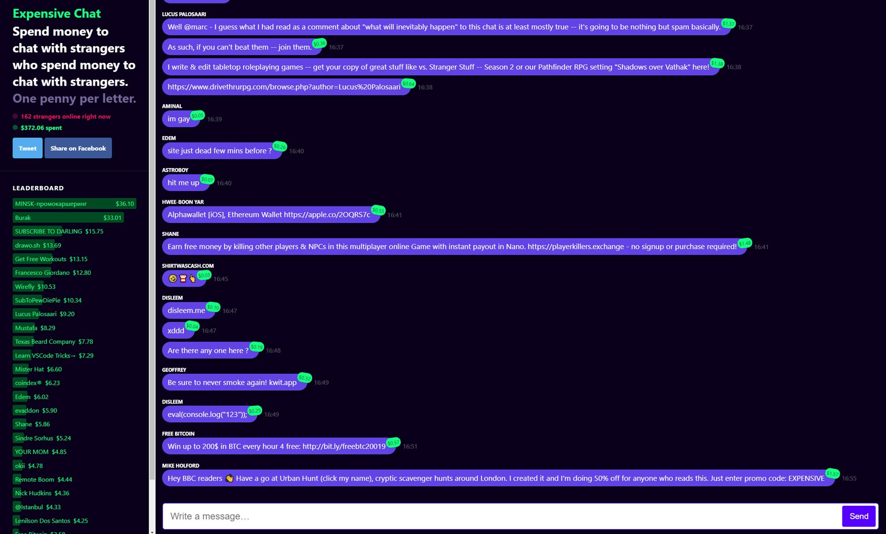 “Expensive chat”, pagare per leggere