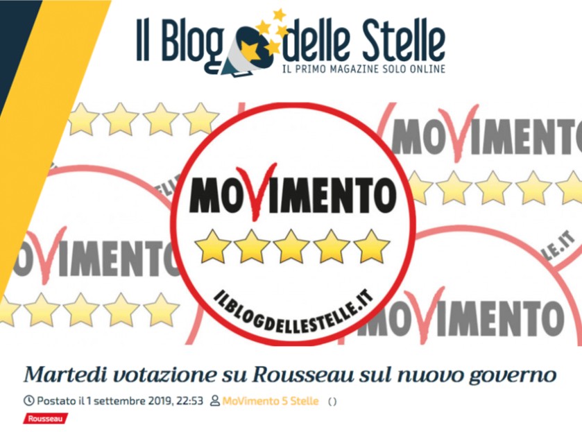 Su Rousseau la bozza del programma M5s-Pd