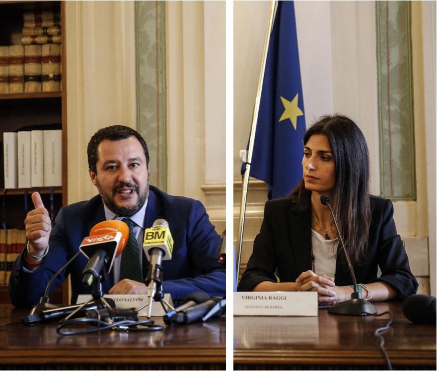 Rifiuti Roma, Salvini: “Raggi ha sbagliato mestiere, si dimetta” 