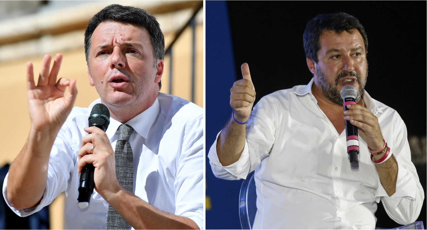 Renzi-Salvini: stasera il duello tivù da Vespa