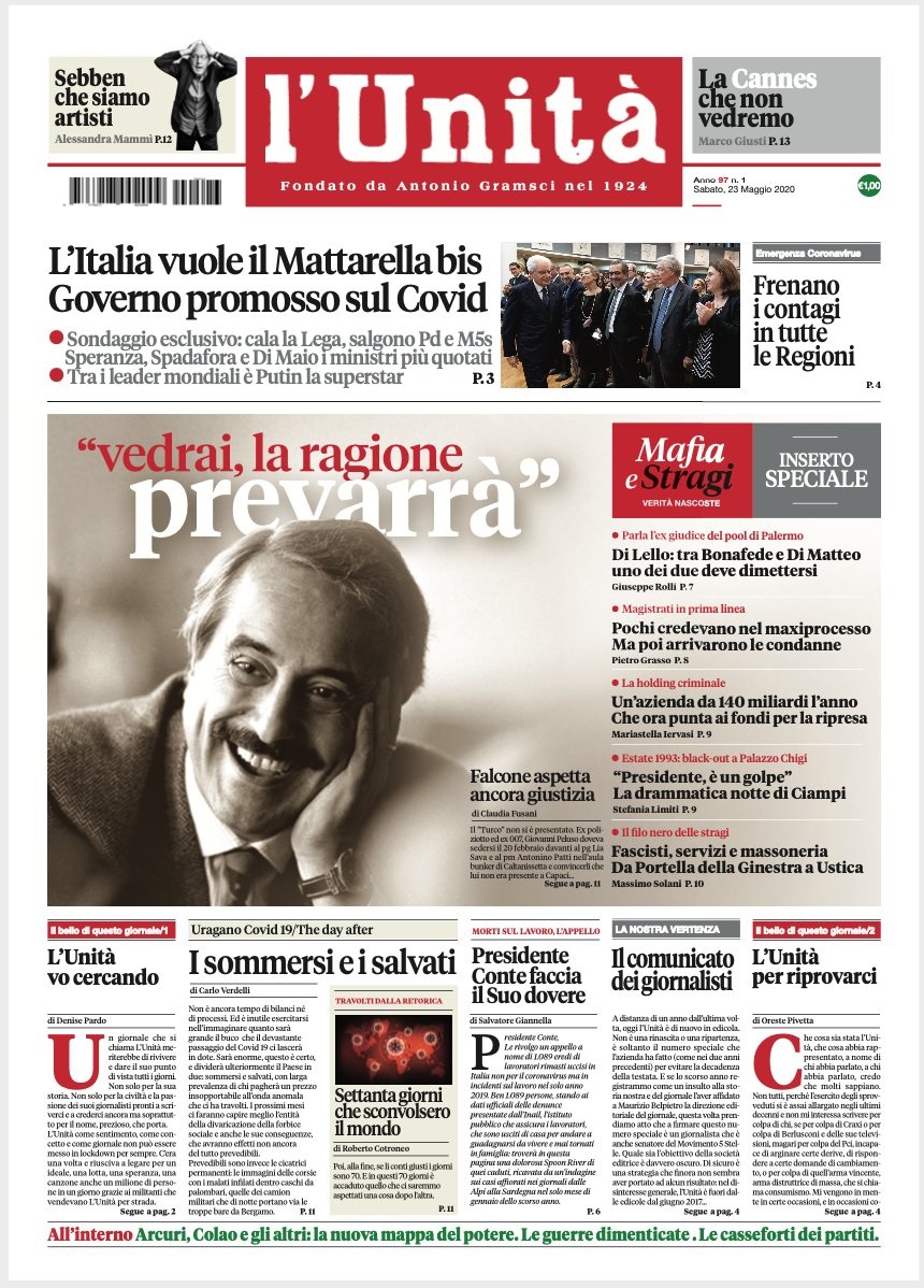 L’Unità in edicola per un giorno 