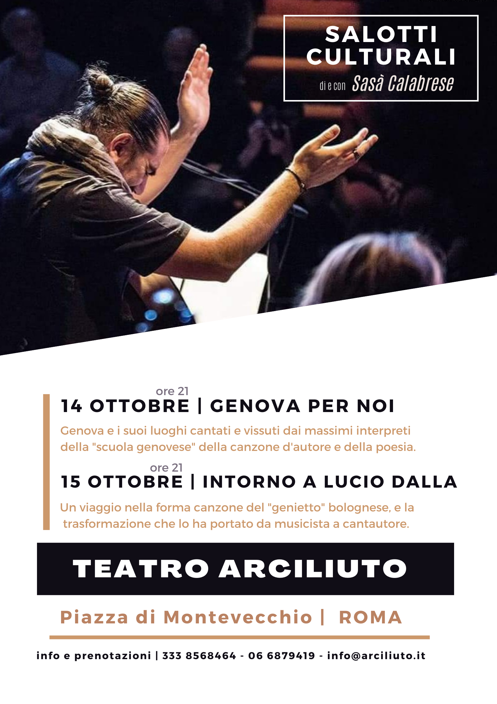 Musica e parole, “Salotti Culturali” al Teatro Arciliuto