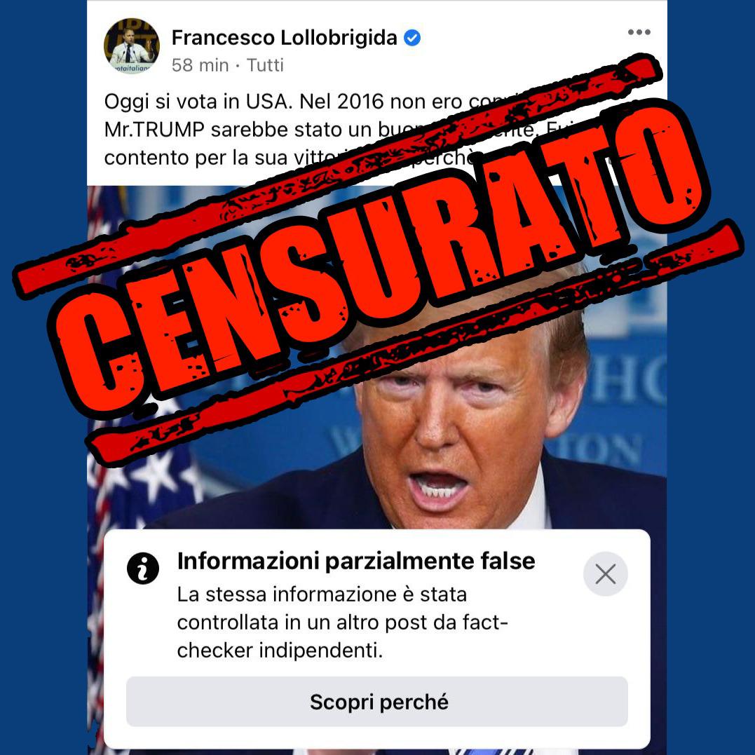 Usa, Lollobrigida (FdI): Facebook copre mio post, sostenere Trump è reato opinione?