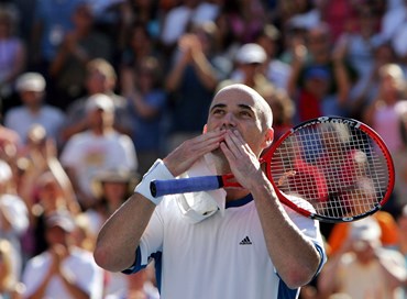 Andre Agassi: over the top