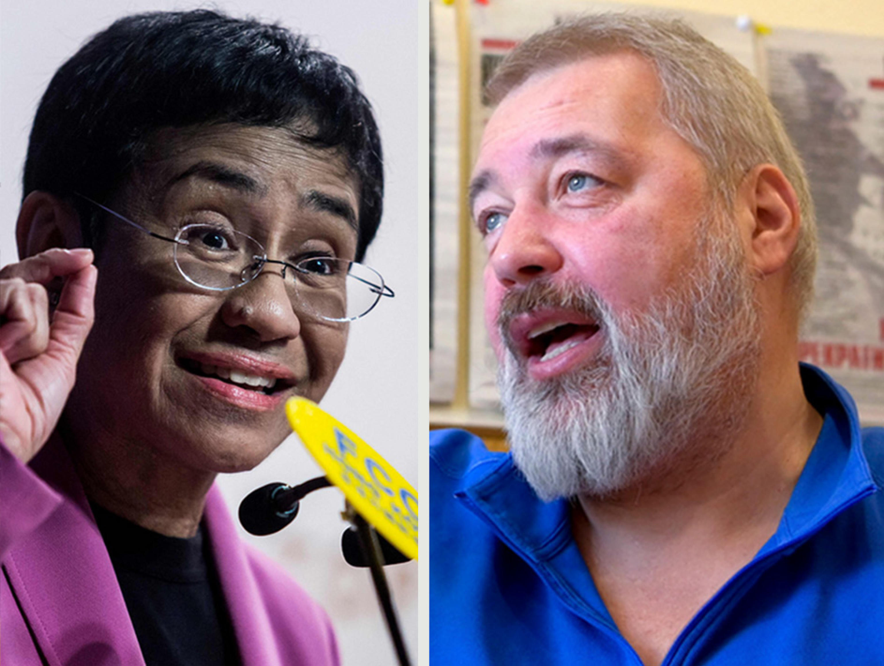 Nobel per la Pace a Maria Ressa e Dmitry Muratov