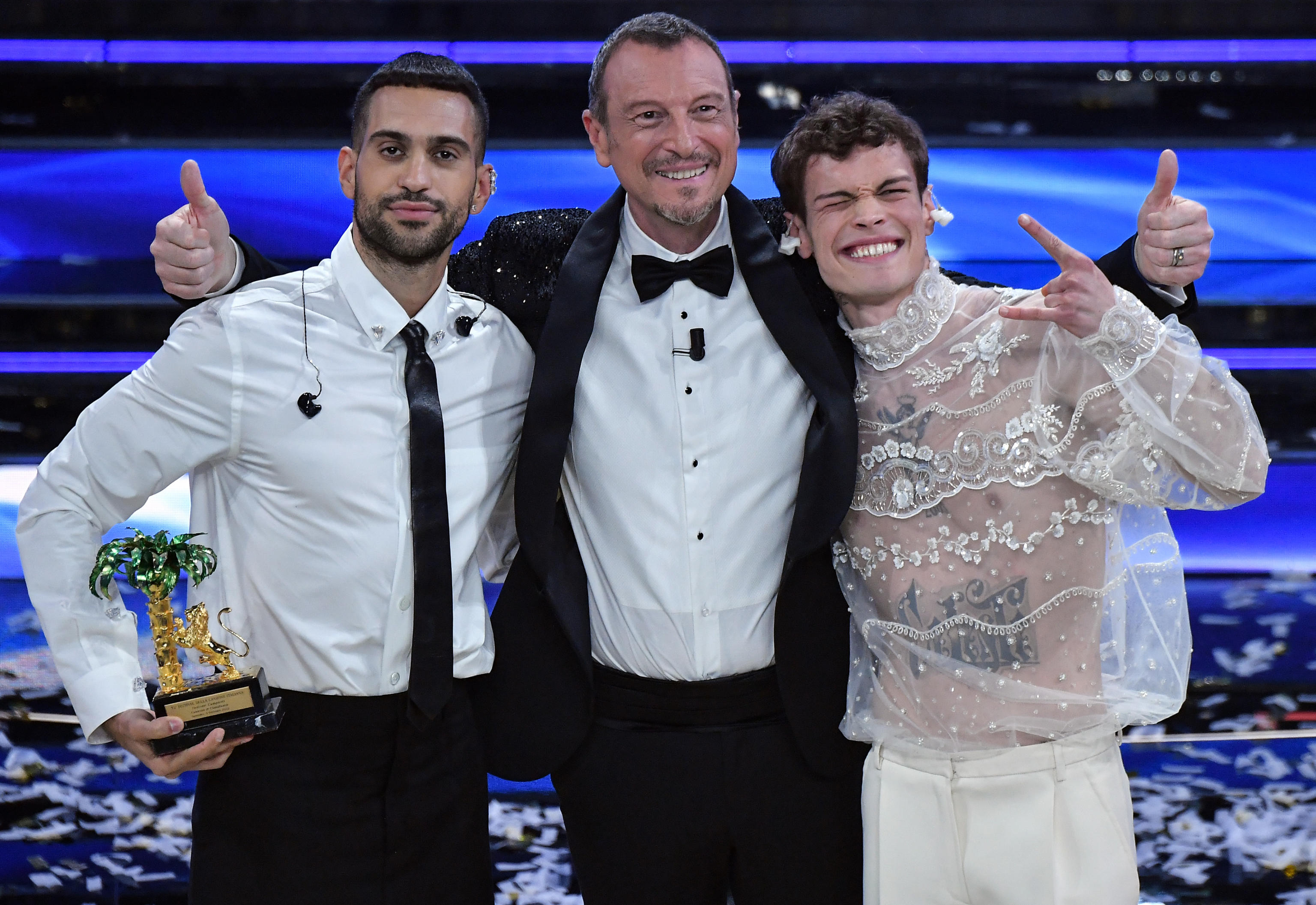Sanremo, Mahmood e Blanco vincono l’edizione dei record
