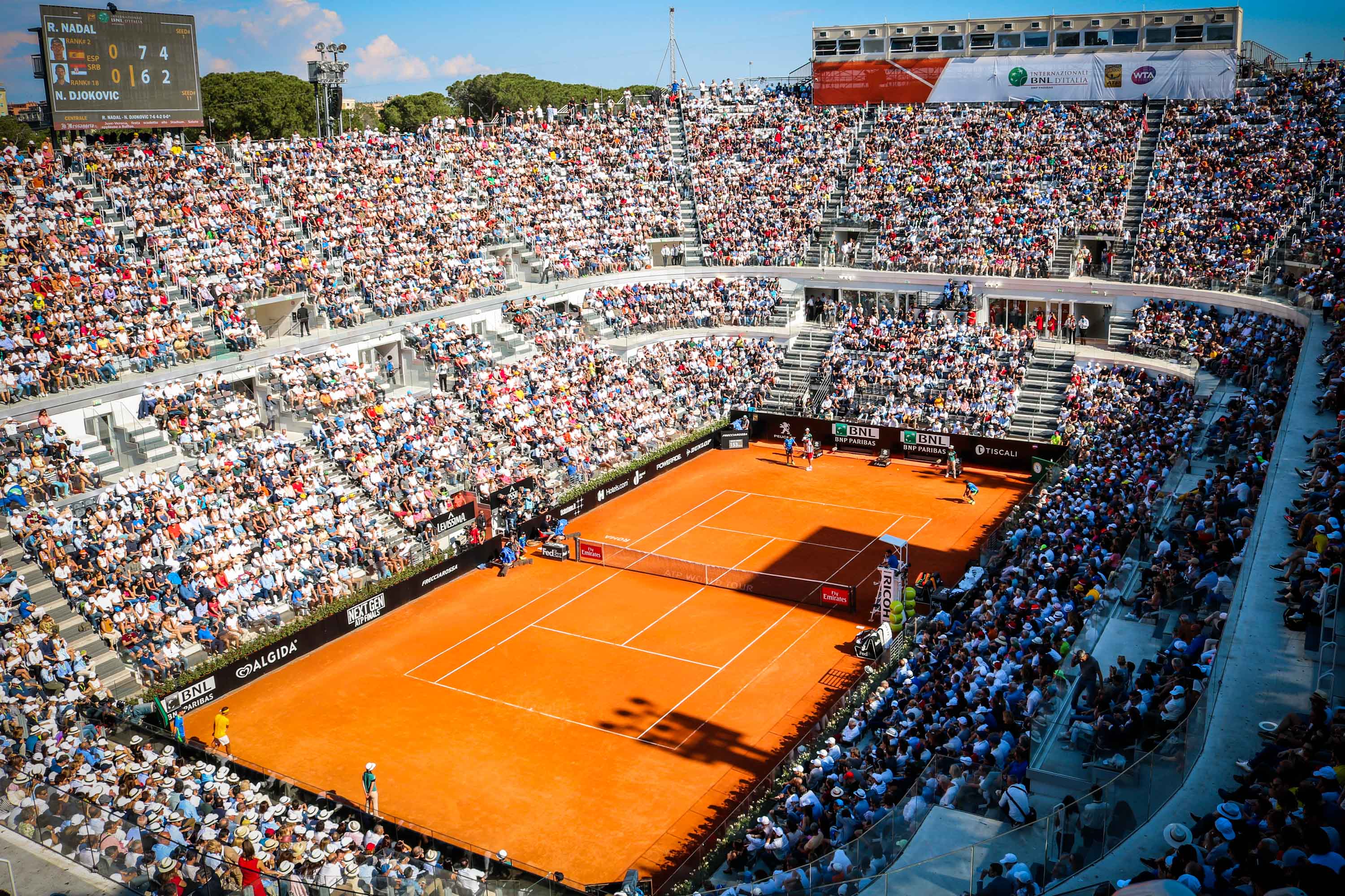 Torna il tennis al Foro italico: pubblico al 100 per cento