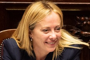 A Giorgia Meloni, oggi guida del Governo italiano