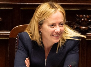 A Giorgia Meloni, oggi guida del Governo italiano