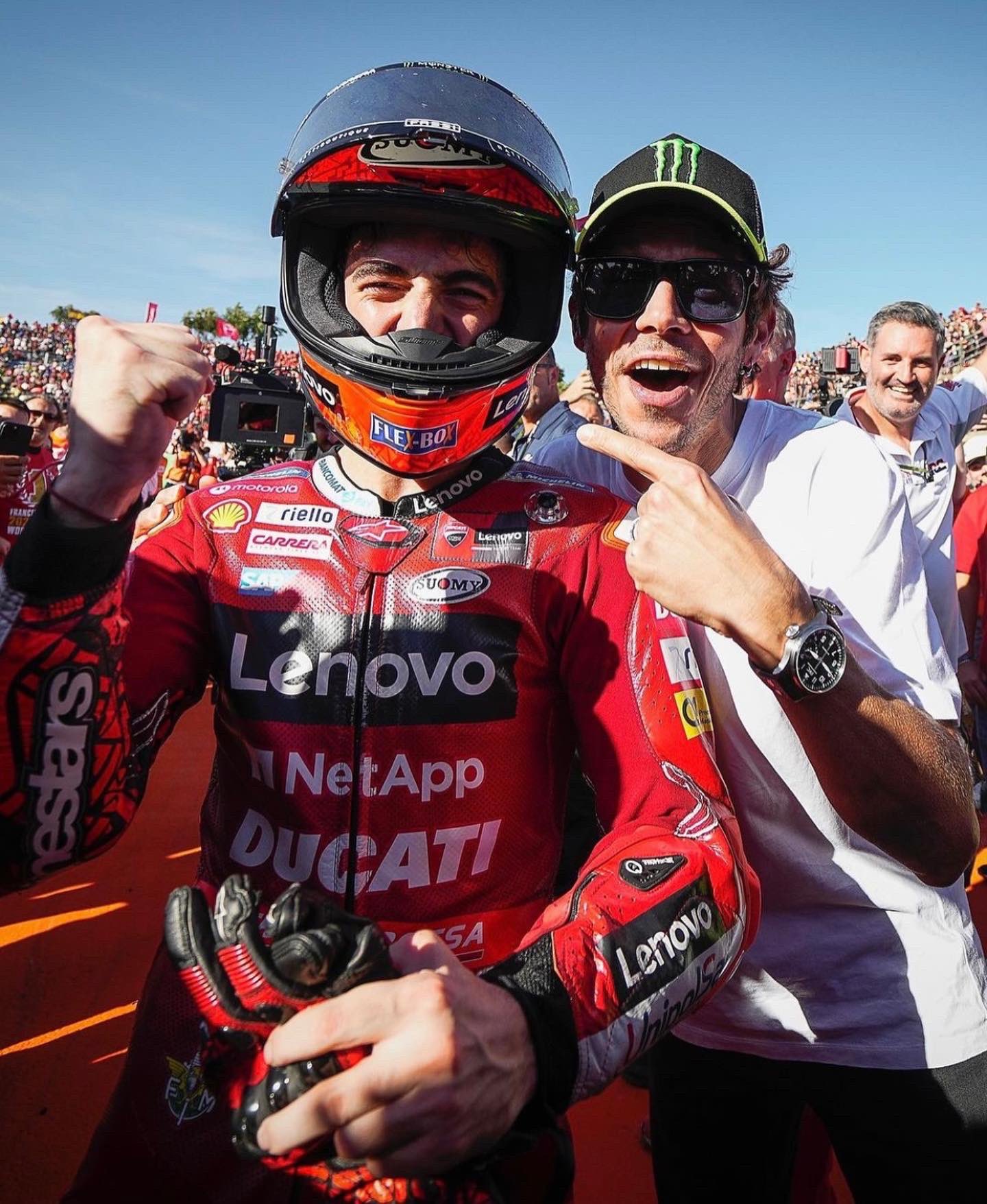 Bagnaia e Ducati sul tetto del mondo