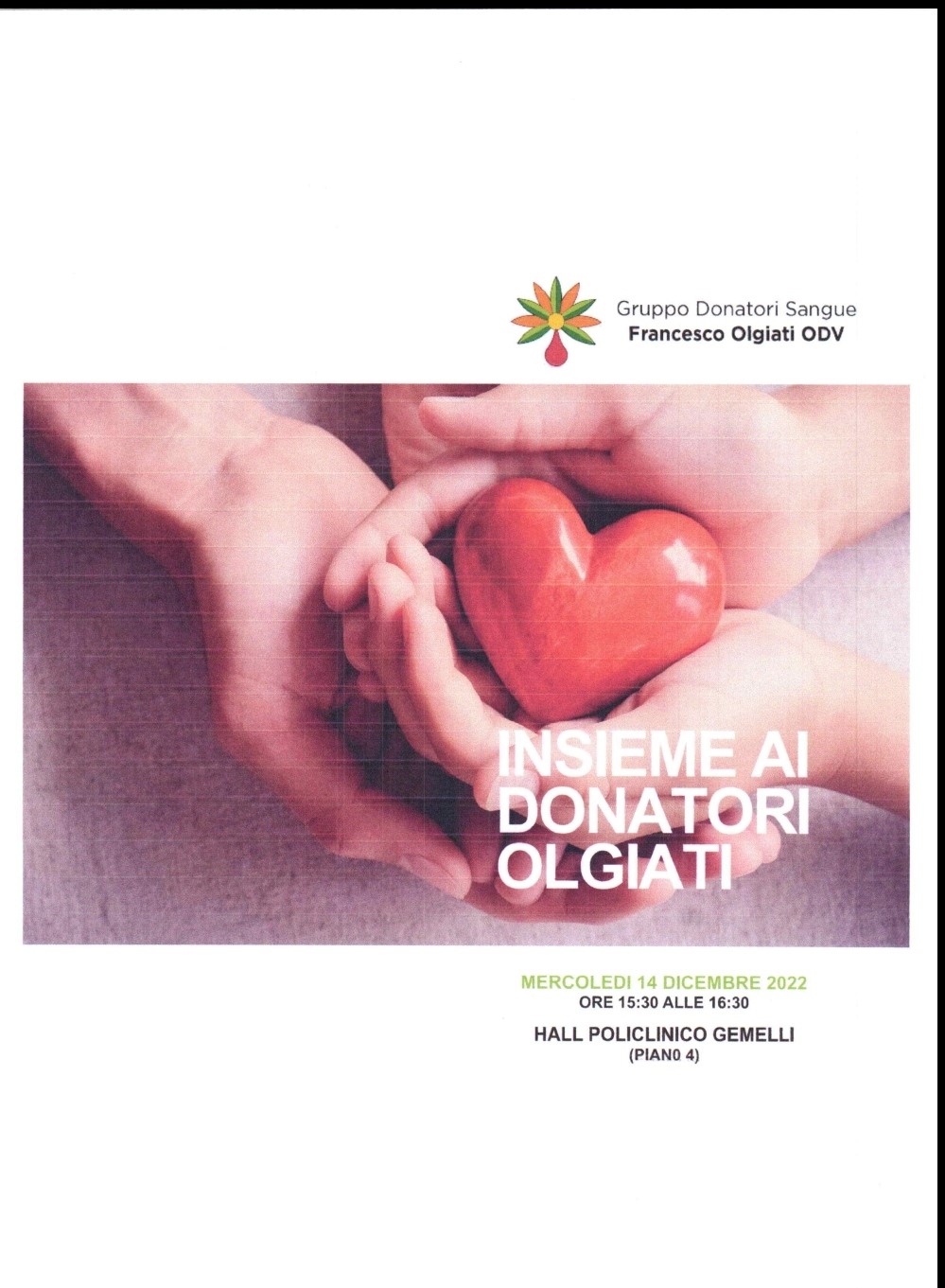 Insieme ai donatori Olgiati al Policlinico Agostino Gemelli