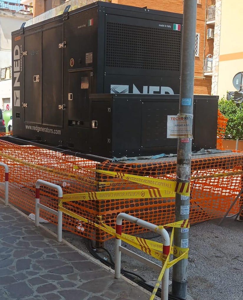 Una Roma senza corrente