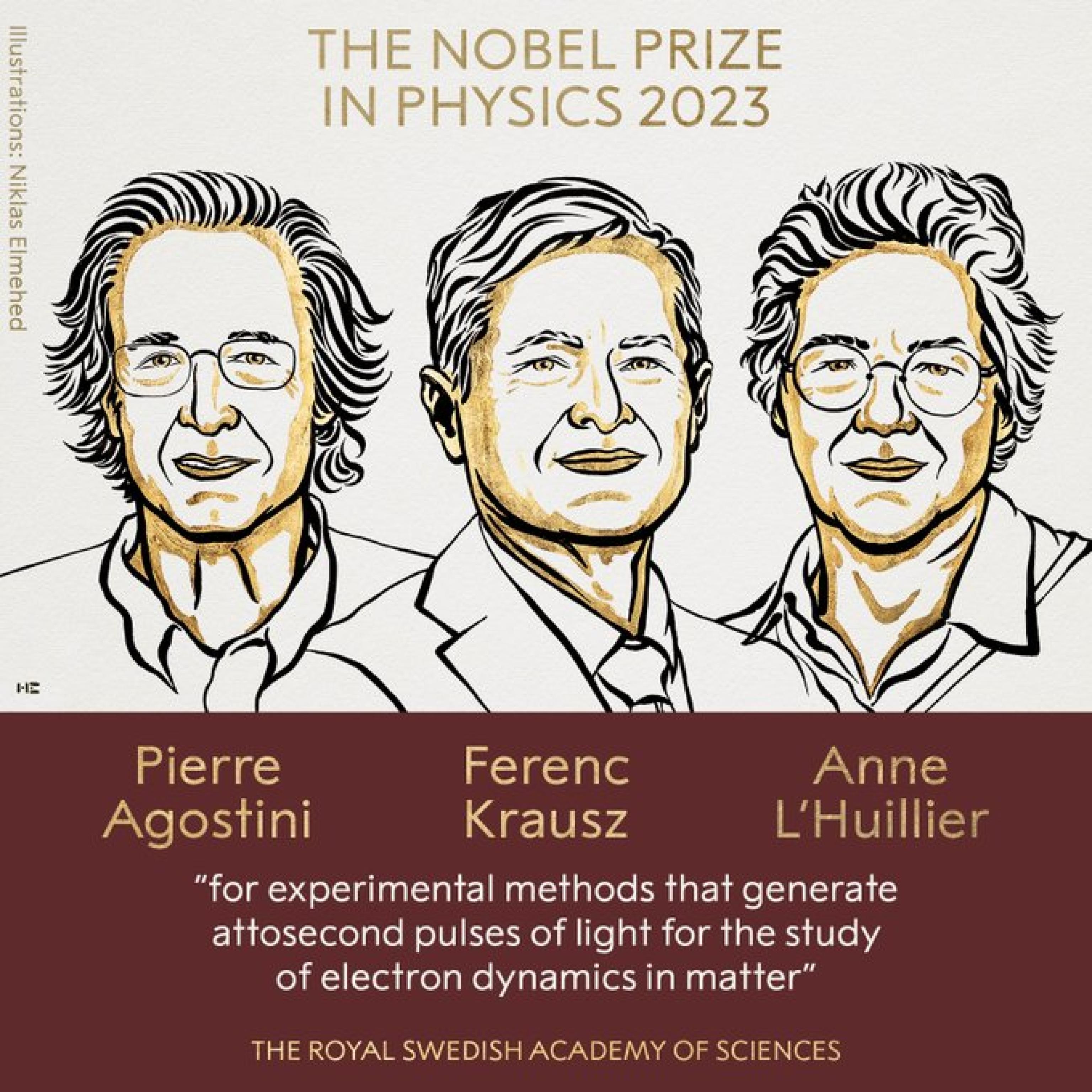 Nobel per la Fisica ad Agostini, Krausz e L’Huiller