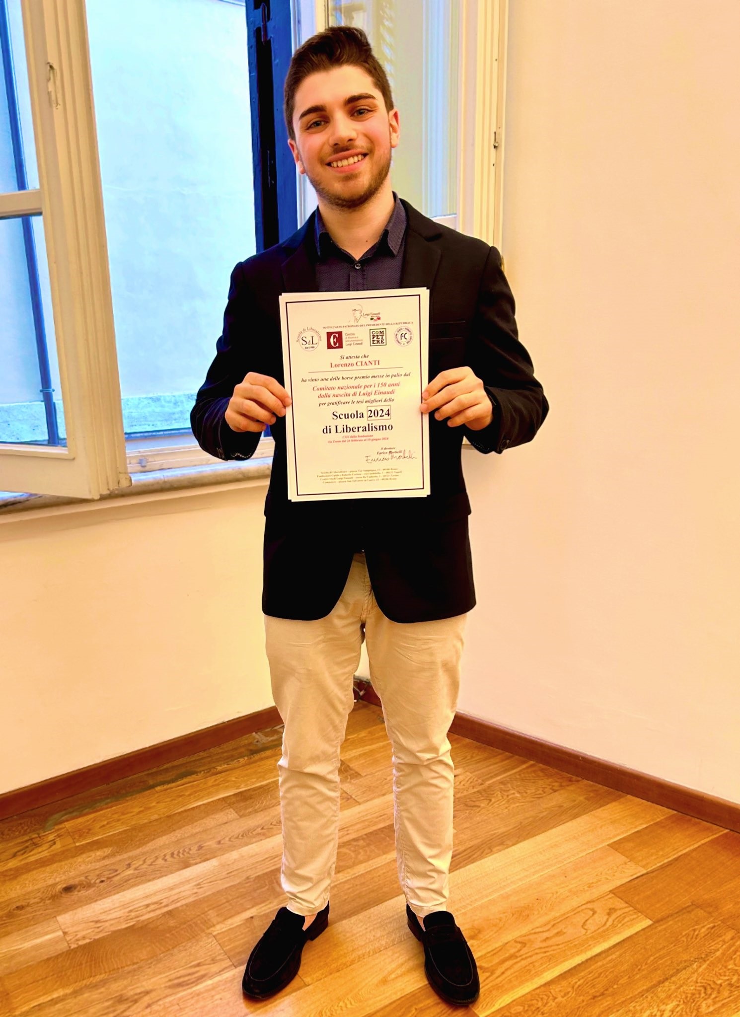 Lorenzo Cianti, il vincitore della Scuola di Liberalismo 2024 (Video)