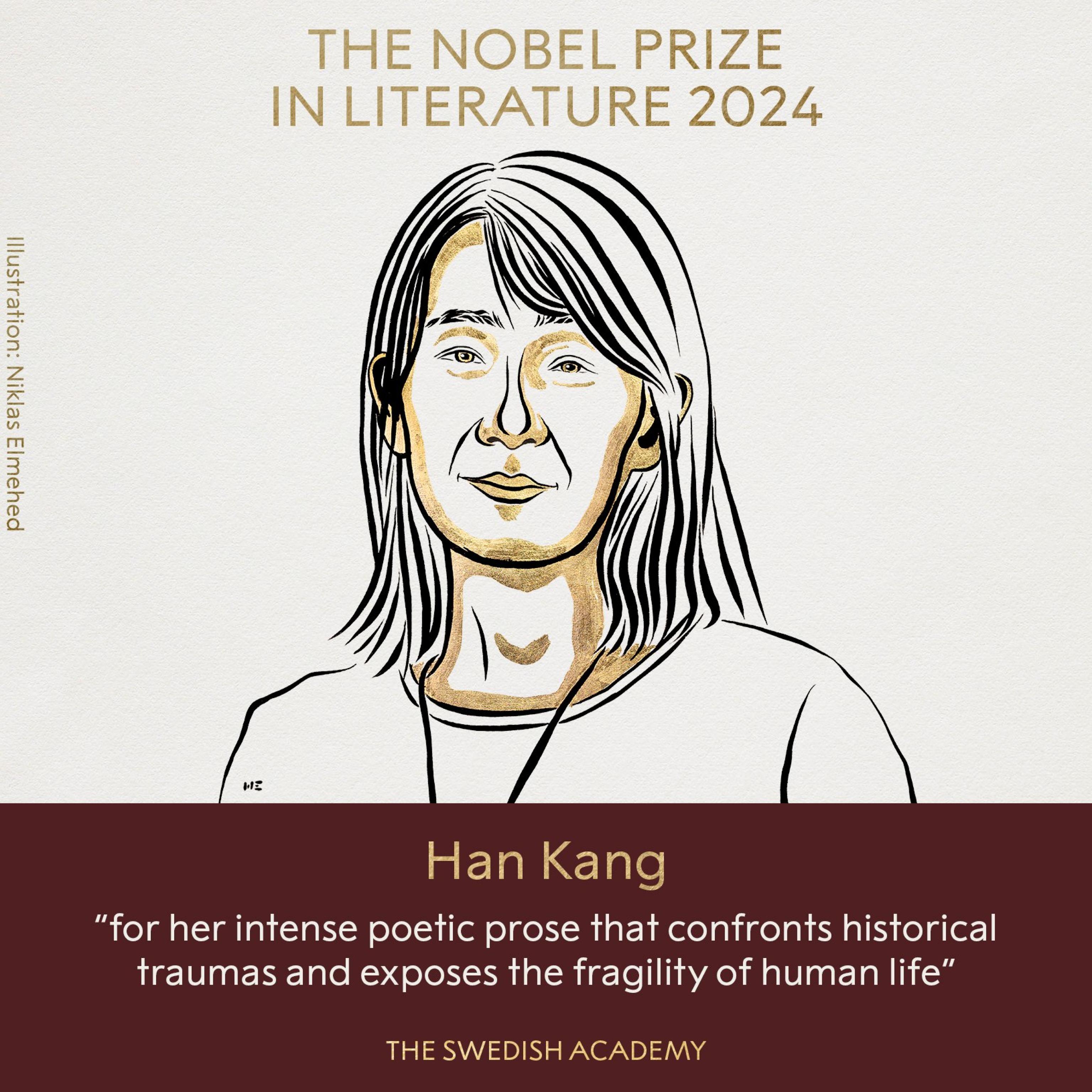 Il Premio Nobel per la Letteratura va ad Han Kang 