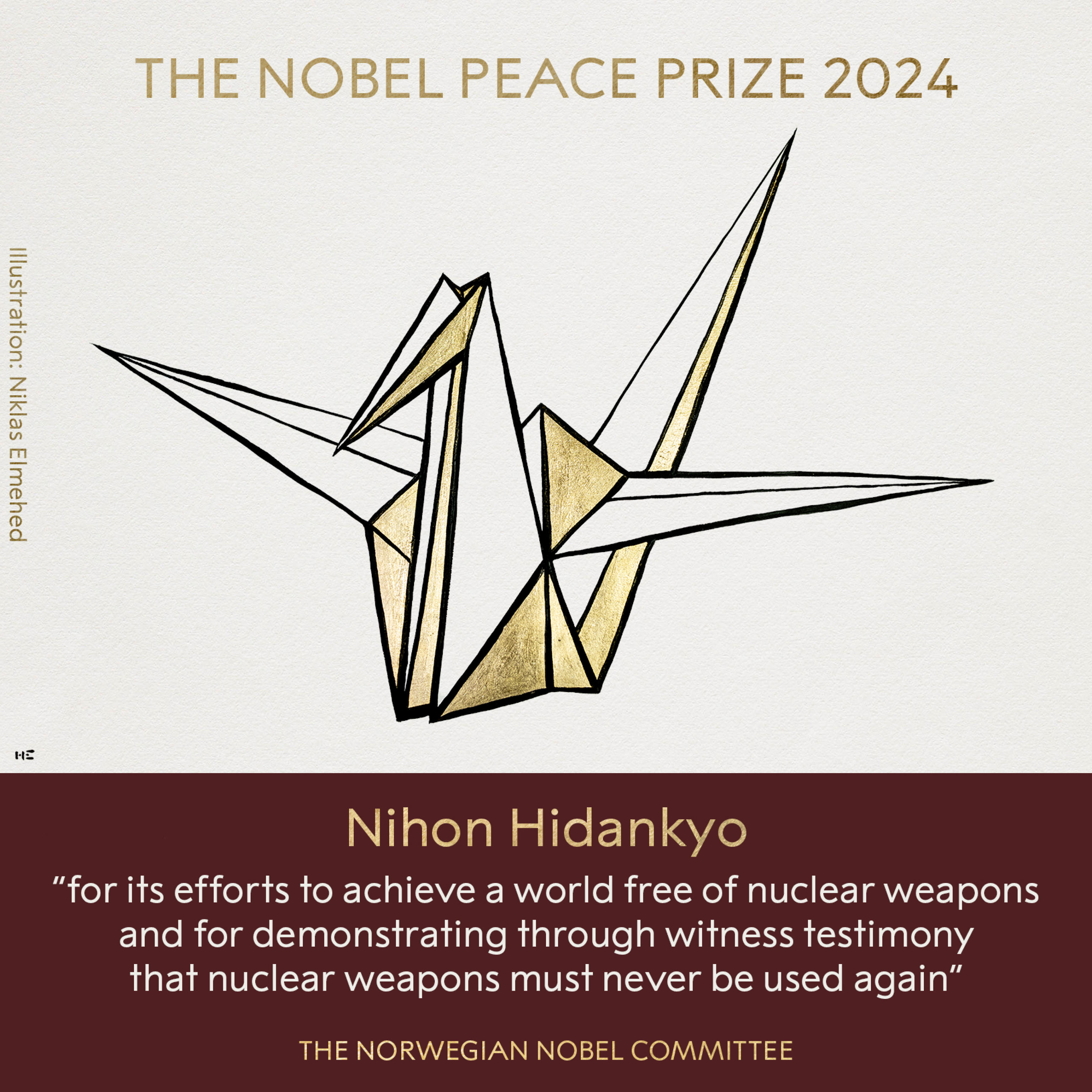 Nobel per la Pace 2024 all’associazione antinucleare Nihon Hidankyo