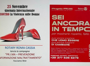 Il Rotary Club Roma Cassia contro la violenza sulle donne