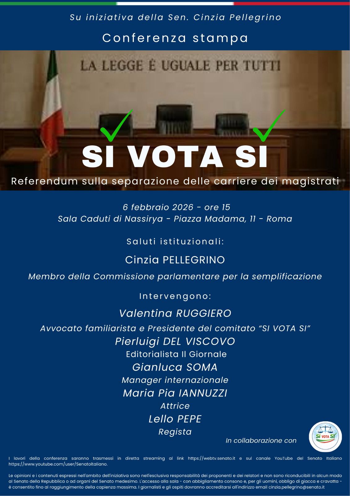 Vota Sì al Referendum sulla giustizia 