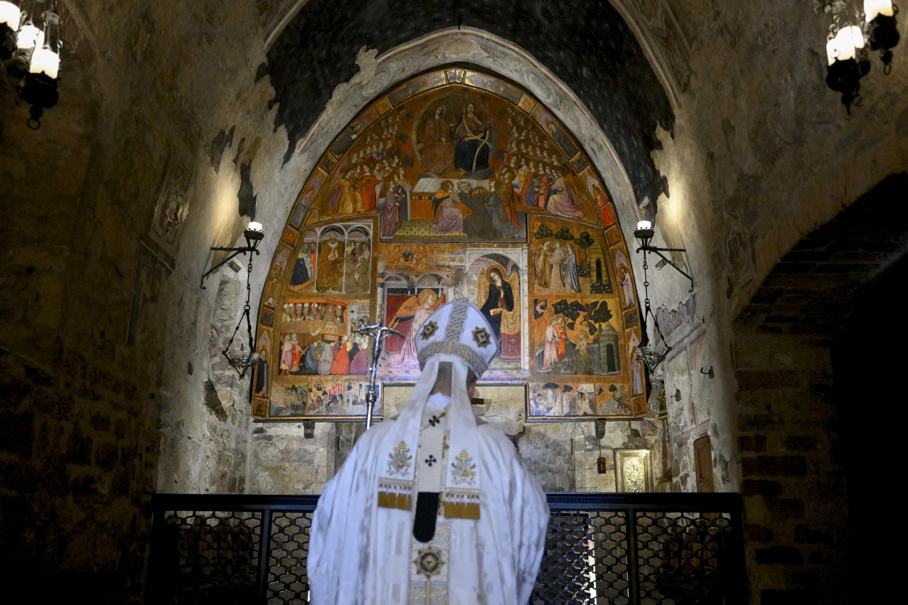 Papa Leone ad Assisi: “Sottrarsi alla cultura della potenza”