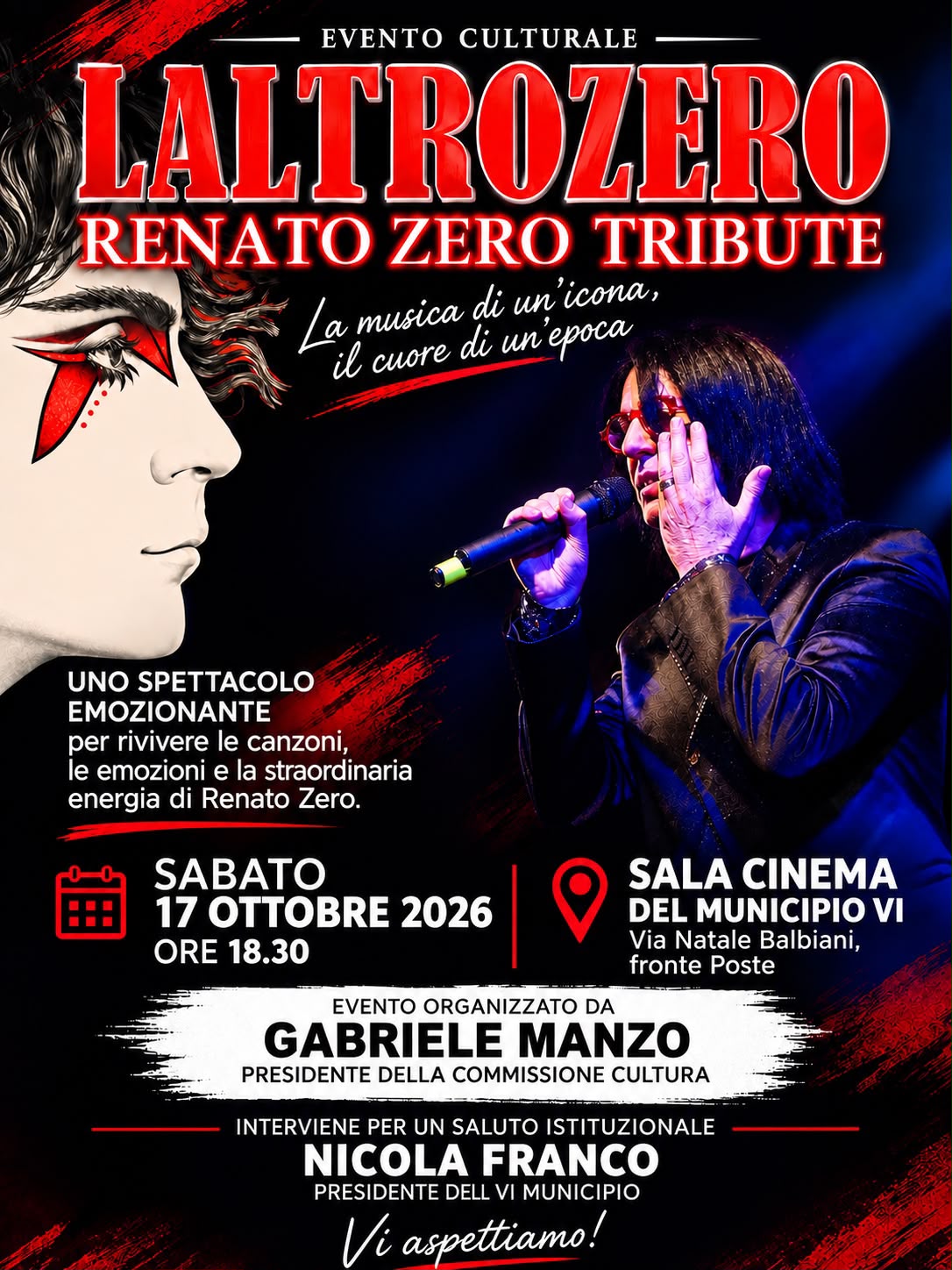 Tor Bella Monaca, Roberto Petroni omaggia Renato Zero